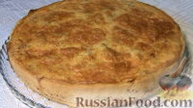 Фото к рецепту: Пирог с грибами и курицей "Киш лорен"
