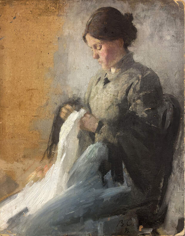 Валентин Серов, «За шитьём», 1896 год