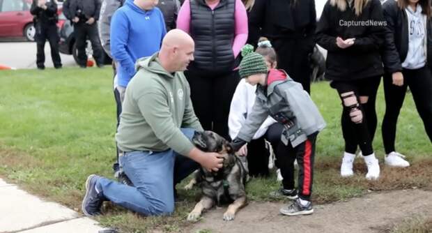 Kenosha Police Dog K9 Riggs Chicago Murder Suspect German Shephard Welcome Home Reception Flyover Terry Tifft