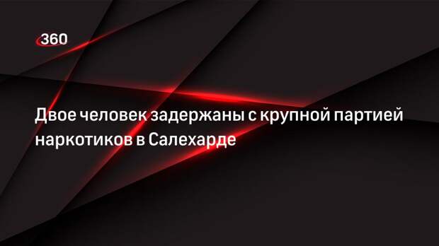 Двое человек задержаны с крупной партией наркотиков в Салехарде