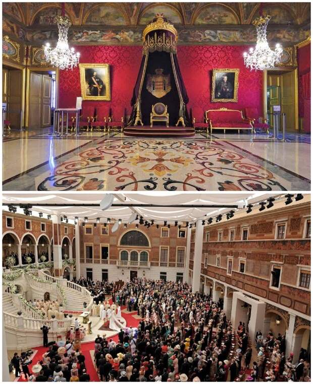 В главной резиденции короля Монако проходят официальные встречи и религиозные собрания.