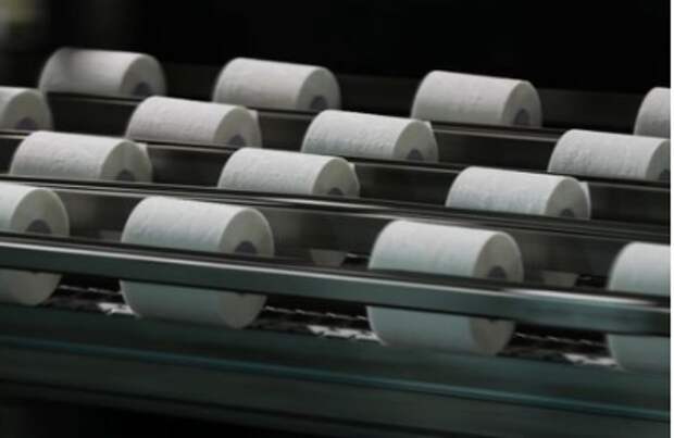 A view shows a toilet paper production line at the Syassky Pulp & Paper Mill, as the company increases production due to high demand amid the outbreak of coronavirus disease (COVID-19), in the town of Syasstroy in Leningrad region, Russia March 20, 2020. REUTERS/Anton Vaganov