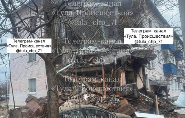 В результате взрыва бытового газа рухнула часть жилого дома в поселке Куркино Тульской области