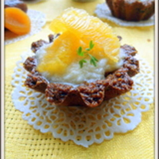 Корзиночки овсяные с бананово-кокосовым кремом