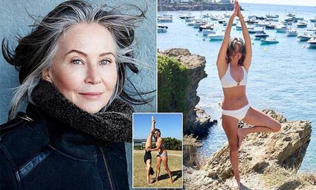 59-летняя модель раскрывает секрет своей молодости Луиза Кенни, бабушка-модель, вверх ногами, йога, модель, неожиданно, секрет ее молодости, удивительно