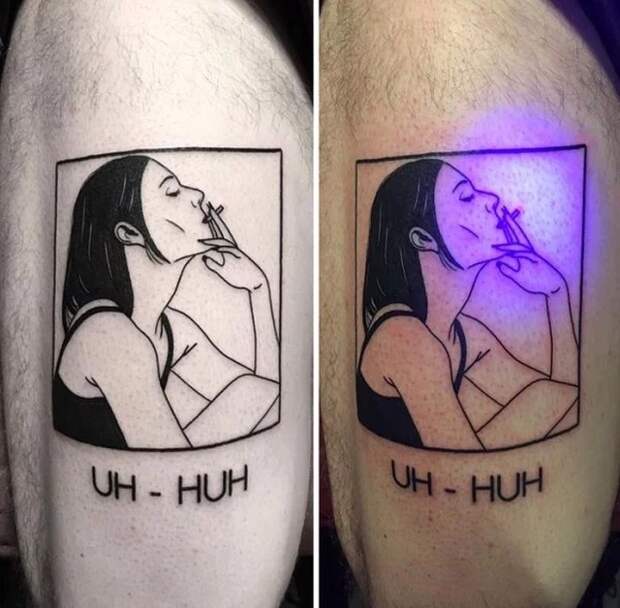 Необычные люминесцентные татуировки