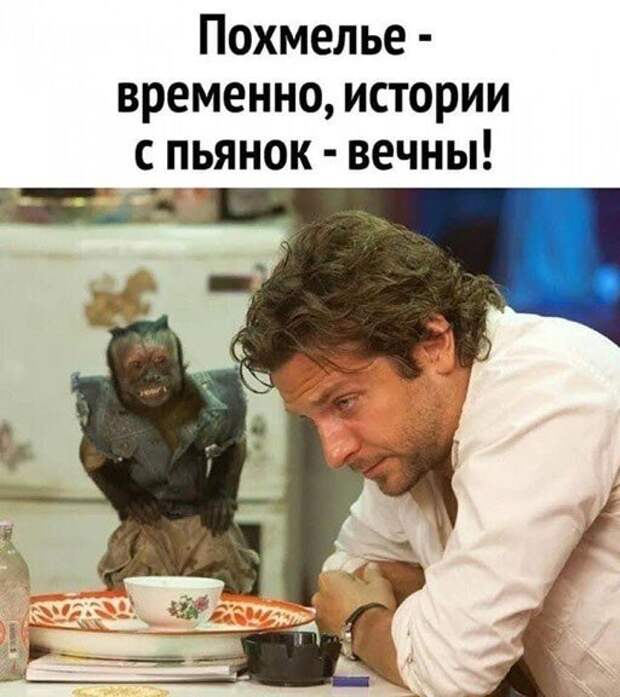Шутки и мемы про алкоголь после прошедших выходных
