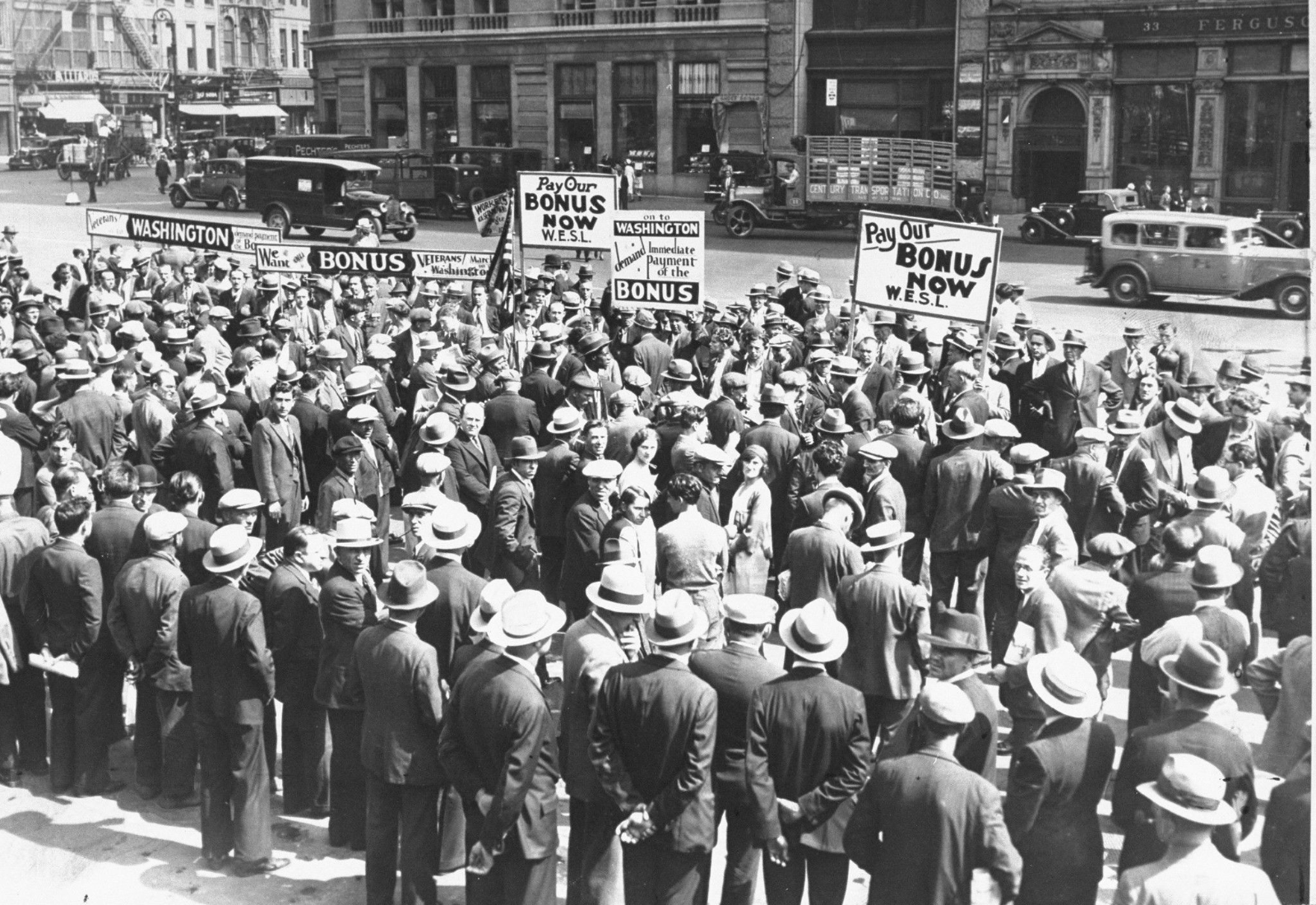 США в годы Великой Депрессии. Марш ветеранов Первой Мировой, 1932 год
