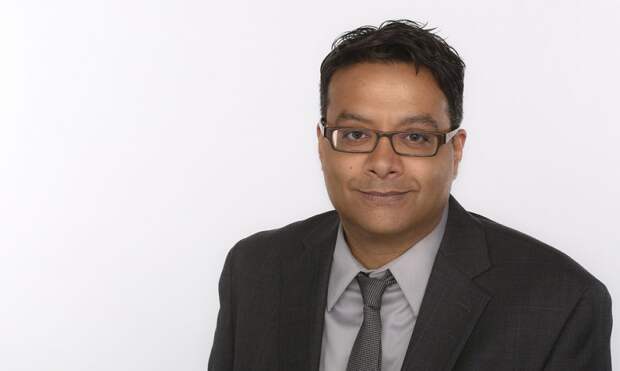 Toronto, Canada - May 20  -  Writer Vinay Menon New headshot style logo for Star Staff for 2015 shot in the Star Studio. May 20, 2015 Richard Lautens/Toronto Star