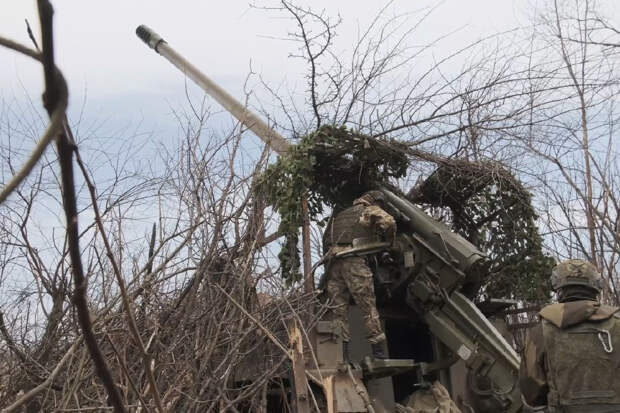 Расчёты гаубиц «Гиацинт-С» группировки войск «Центр» уничтожили огневые средства ВСУ на Авдеевском направлении