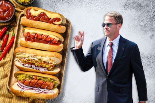 Lane Kiffin Hot Dog Sandwich