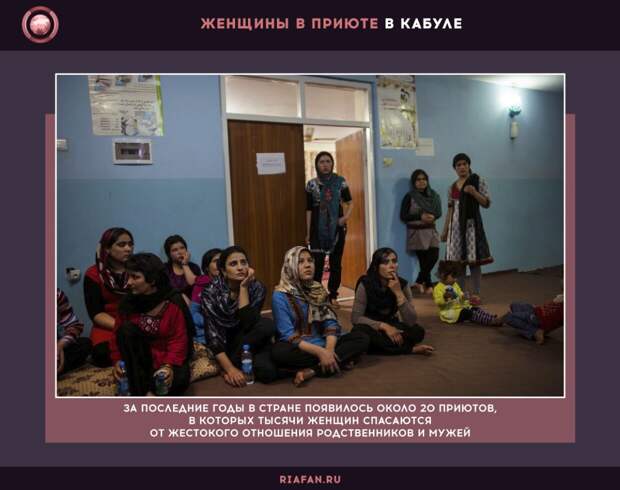 Женщины в приюте в Кабуле