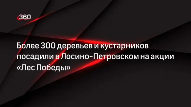 Более 300 деревьев и кустарников посадили в Лосино-Петровском на акции «Лес Победы»