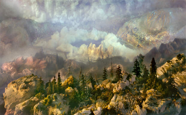Запад. Автор: Kim Keever.