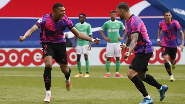 Дубль Мбаппе помог ПСЖ обыграть «Сент-Этьен» в матче Лиги 1