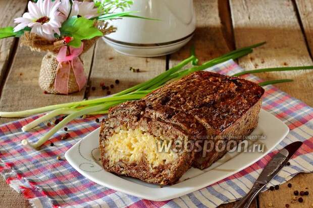 Фото Печёночный пирог с рисом и сыром