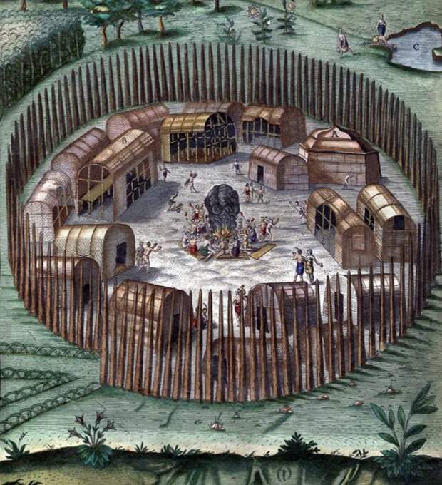Схема форта на Роанок.
