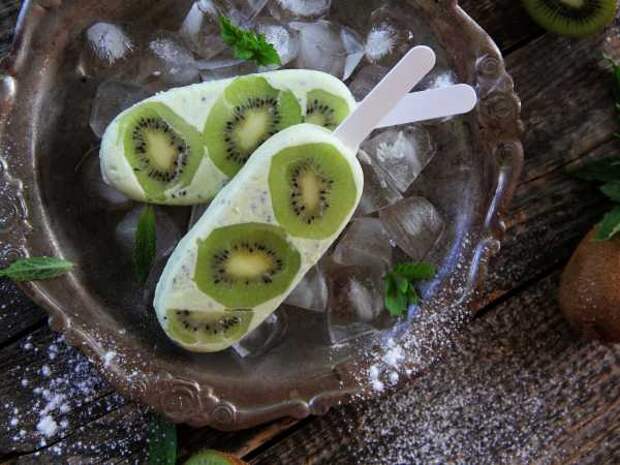 Мороженое с киви (сливочное)