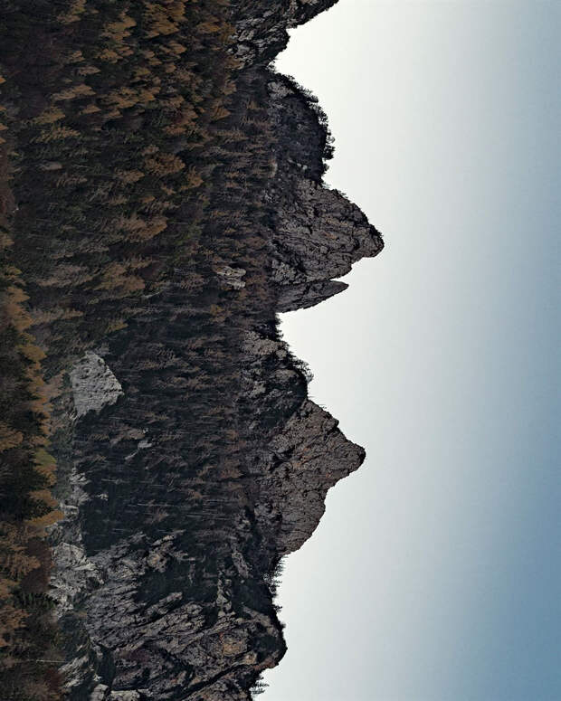 Фотографии горных пейзажей, которые похожи на человеческие профили