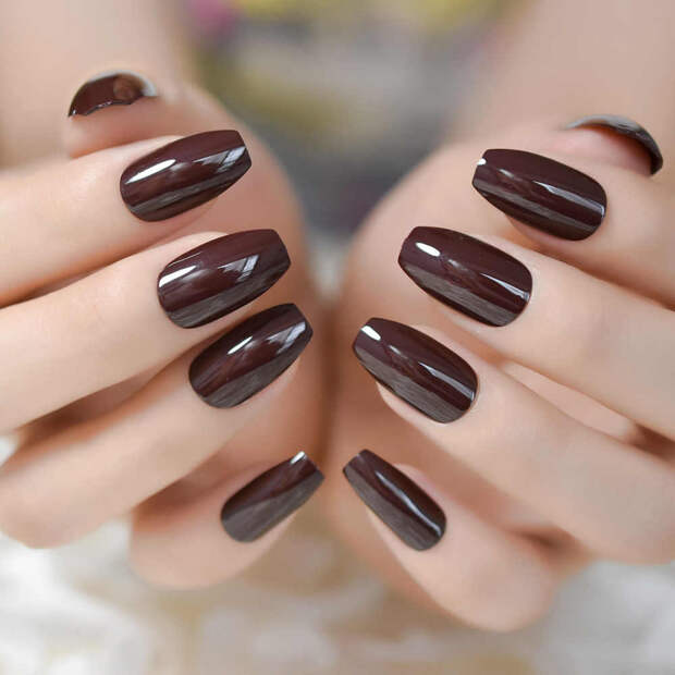 24pcs-Brown-Shiny-Surface-Medium-Fake-Nail-Chocolate-Simple-Pure-Color-Coffin-Artificial-Nails-Full-Cover.jpg_q50