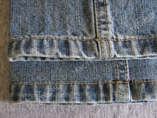 Подшиваем джинсы с сохранением фабричного шва 10