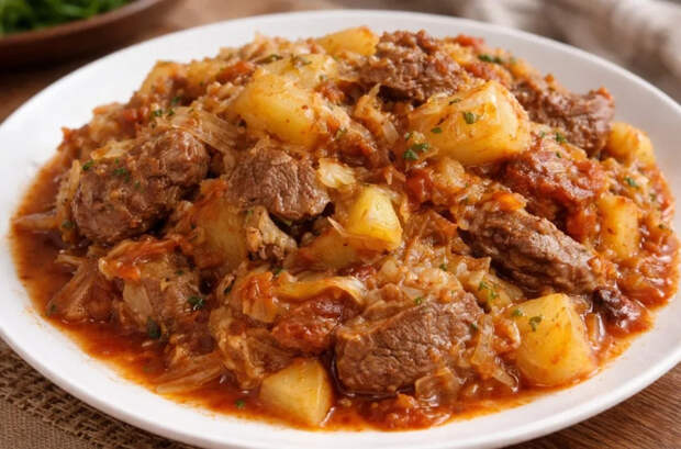 Забудьте про сухую капусту: показываю, как потушить овощи с мясом, чтобы всё таяло во рту