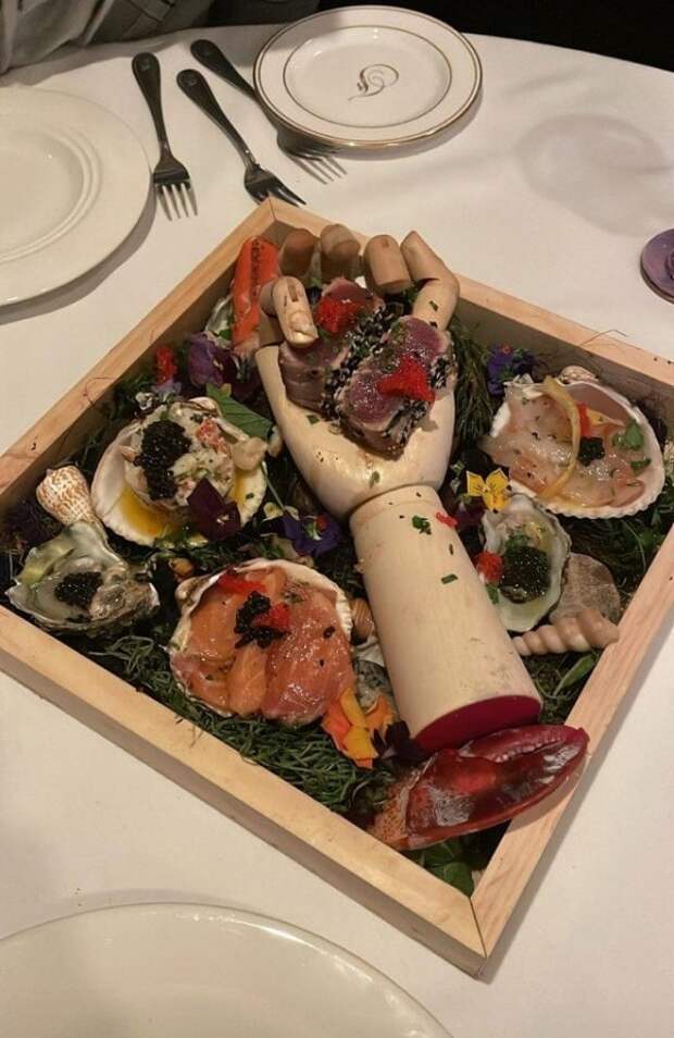 Необычная подача блюд в ресторанах (16 фото)