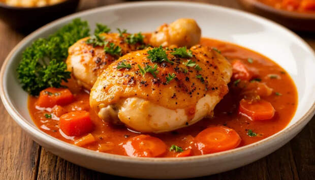 Курица в цыганском соусе: ужин за 50 минут из простых продуктов