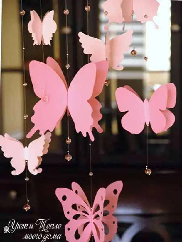 Декоративные бабочки на потолок (49 фото)