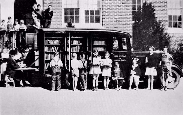 Северная Каролина, 1936 библиотека, библиотека на колесах, ретро фото