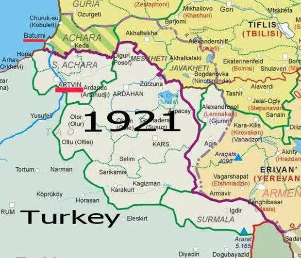 Карта армении и турции на русском