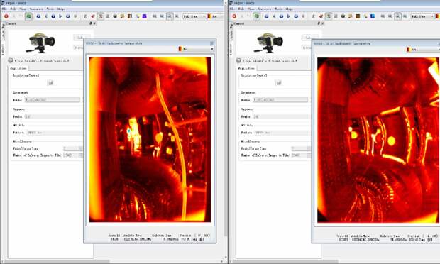 thermal image of EAST fusion reactor core