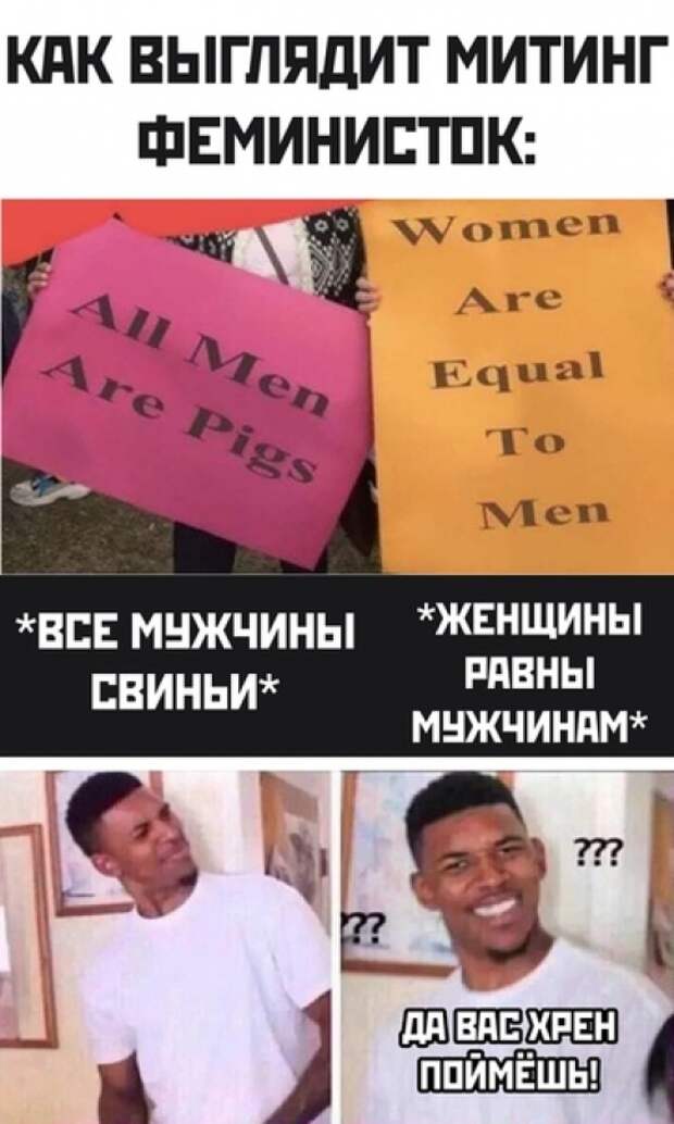Приколы и мемы про феминисток и феминизм