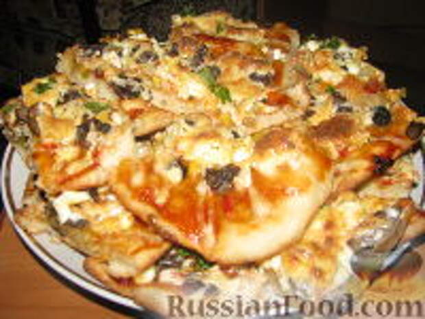 Фото к рецепту: Пицца с грибами