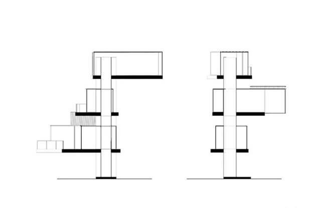 Комнаты-модули закреплены вокруг циркуляционного канала винтообразно, чтобы обеспечить панорамный вид (концепт компании Adriano Design). | Фото: impresedilinews.it. Комнаты-модули закреплены вокруг циркуляционного канала винтообразно, чтобы обеспечить панорамный вид (концепт компании Adriano Design). | Фото: impresedilinews.it.