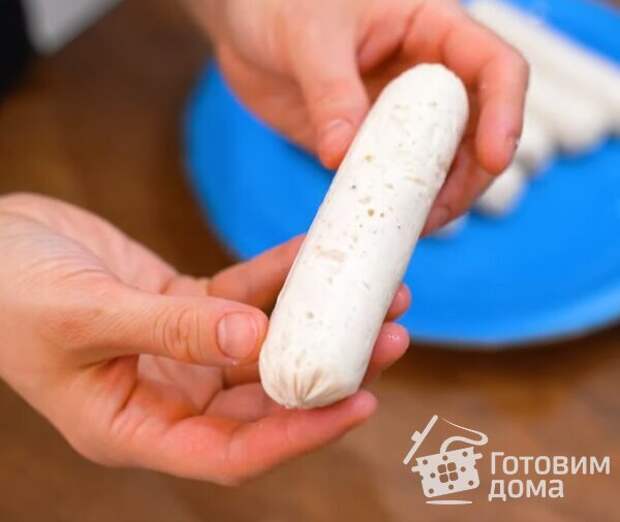 Домашние сосиски из куриного филе фото к рецепту 4