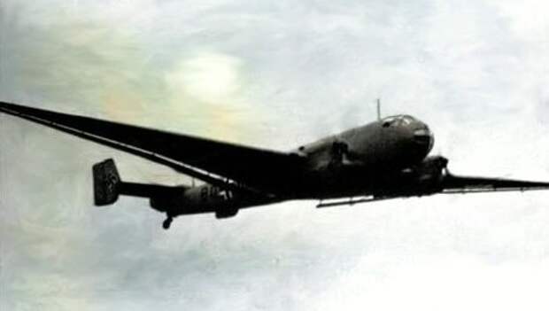 Юнкерс 86р-1 (Ju 86P-1) на боевом задании. Фото из свободного источника доработанное автором.
