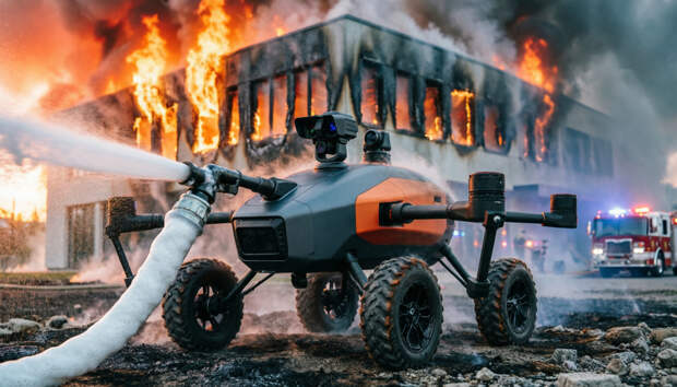 Корейские пожарные получили робота-огнеборца от Hyundai