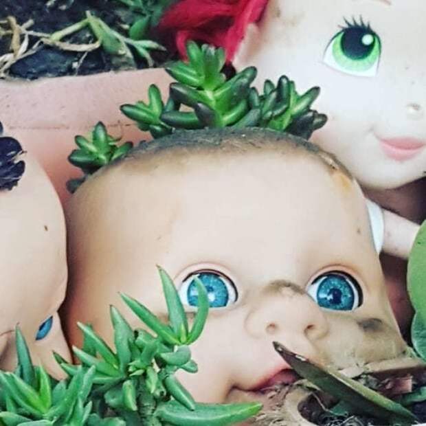 Creepy-Baby-Doll-Head-Planters