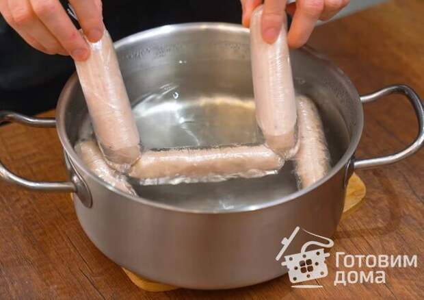Домашние сосиски из куриного филе фото к рецепту 3