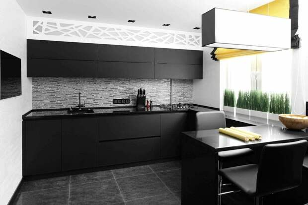 Кухня в черных тонах: основные идеи дизайна и интерьера