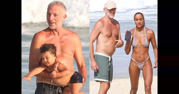 Венсана Касселя с девушкой Нарой Баптистой и подросшим сыном засняли на пляже