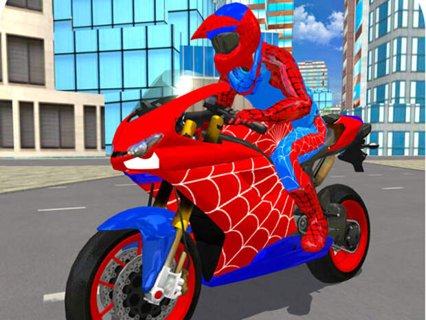 Велосипедный симулятор героя-трюка-паука 3d 2