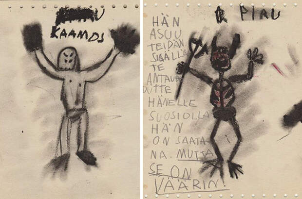 I Found Some Drawings Of Mine From When I Was 8 Years Old.. The Finnish Text: 