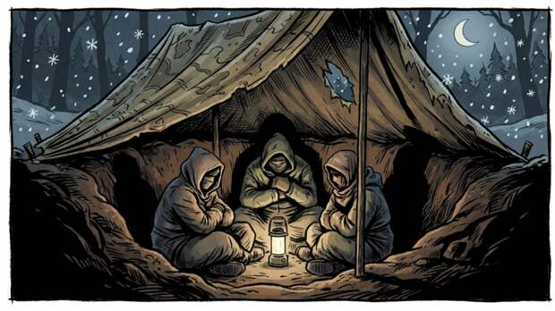 Пропавшие в Пермском крае туристы ночевали в накрытой тентом яме