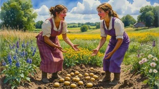 Две женщины ругаются на поле / Изображение сгенерировано YandexGPT 5 Pro / amic.ru