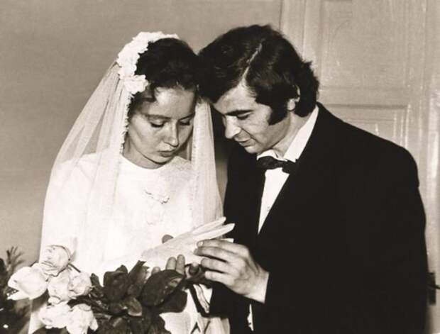 Илья Клявер и Ирина Олейникова, 1973 актеры, звезды, знаменитости, политики, свадьба, эстрада