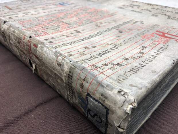 For centuries, an older manuscript sheathed a 1480 edition of the Vulgate.