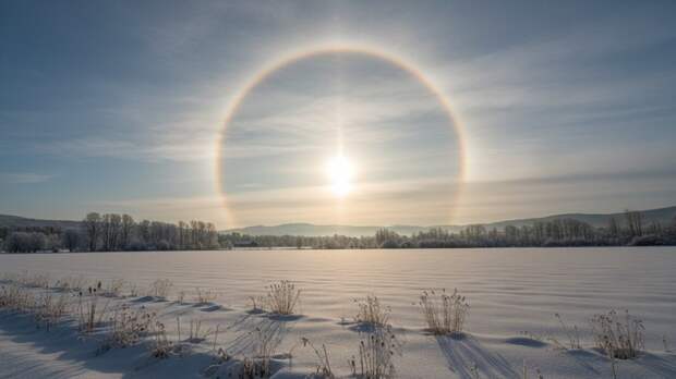 Астроном Нароенков: гало возникает при определённой влажности и низких температурах