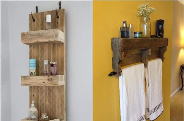 Очаровательные полки и стеллажи, которые отлично подойдут для хранения банных принадлежностей. 